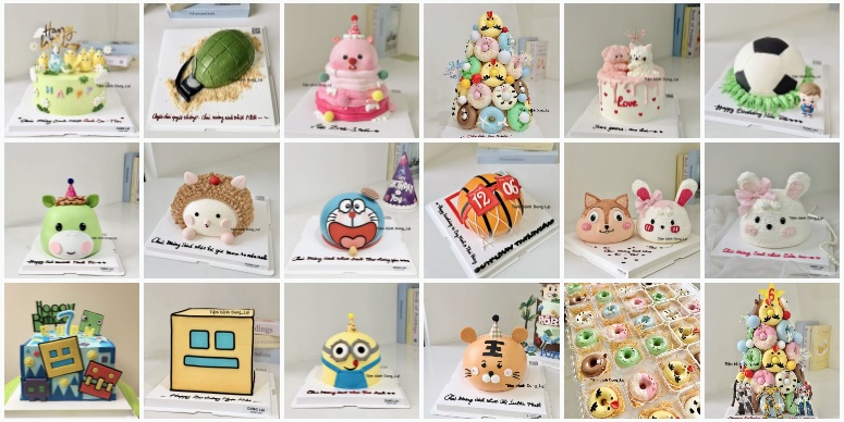Tiệm Bánh Dung Lại - Mẫu bánh tạo hình đáng yêu cho bé nhân dịp 1/6
